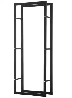 Raft Lemne pentru Casa si Gradina Greutate maxima 100kg Negru, Modern și elegant 60x25x150cm HOMCOM | Aosom RO