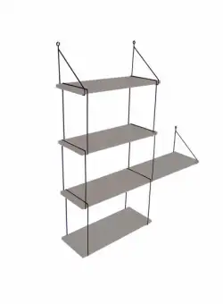 Raft modular 12 Tiki, Negru/Gri