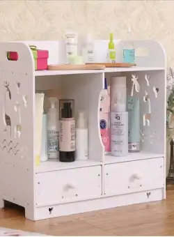 Raft organizator depozitare produse cosmetice din PVC 35 x 18 x 37.5 cm