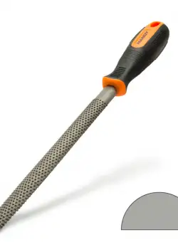 Raspila lemn - profil semi-rotund, bont - medium