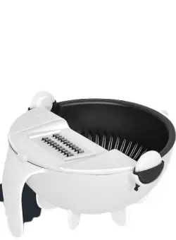 Razatoare Super Multifunctionala,Feliator manual cu Bol si Strecurator, 5 lame de taiere incluse, ,Model 2021