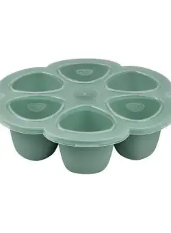 Recipient ermetic silicon multiportii 6x90 ml Beaba Sage Green