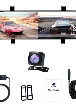 Resigilat Camera Auto Tip Oglinda E-ACE A20, Dubla, 10 inch Inch, IPS, Touch Screen, Full HD, Night Vision, PIP