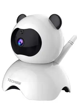 Resigilat Camera de Supraveghere IP Wifi Techstar® C919, 2MP FullHD 1080P, Night Vision, IR-CUT, Detectare Miscare, Suporta MicroSD Card 128GB, Cloud, Rotire Orizontal si Vertical, Conexiune Hotspot Wireless