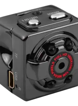 Resigilat Camera Supraveghere Techstar® SQ08, Super Mini, Inregistrare HD, 720P, MicroSD, Detectare Miscare, Night Vision Infrarosu