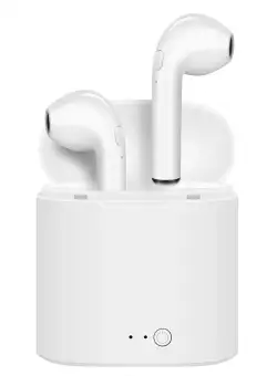 Resigilat Casti Audio Wireless cu Bluetooth Techstar® TWS i7S Albe Tip in-Ear pentru IOS si Android Dual Audio