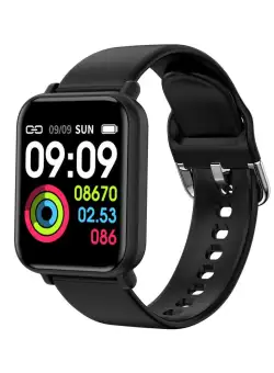 Resigilat Ceas Smartwatch Techstar® R16, 1.3 inch IPS, Bluetooth 4.0 + EDR, Monitorizare Tensiune, Puls, Oxigen Sange, Pasi, Traseu, Negru