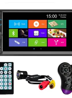 Resigilat MP5 Player Techstar® 7062, 2DIN, Camera Marsarier, Ecran HD Touch 7 inch, Comenzi Volan, Telecomanda, MirrorLink, Bluetooth 4.2