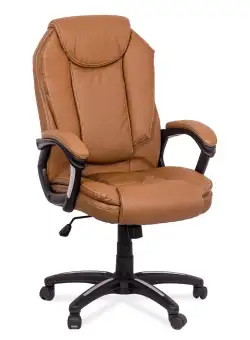 RESIGILAT - Scaun pentru birou reglabil si rotativ din piele eco OFF 356 bej