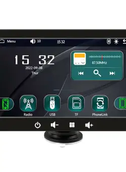 Resigilat Sistem Multimedia Techstar® Apple Carplay/Android 7093P, Ecran Tactil, 7 Inch 1080P Full HD, Bluetooth, Mirror Link/Card TF/USB/AUX, Negru