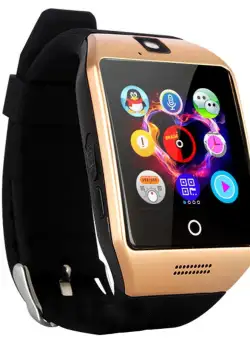 Resigilat Smartwatch Vogue Q18 Curved cu Camera si Telefon 3G Display 1.54 inch Bluetooth Auriu 
