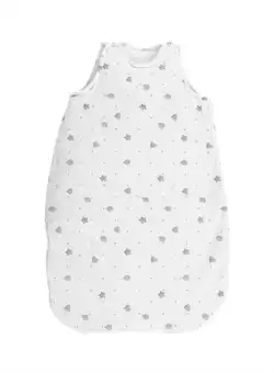 Sac de dormit de iarna, 95 cm, 18-24 luni, bumbac ranforce, captusit, cu umplutura din poliester, Train Grey