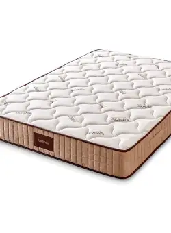 Saltea Bamboo, Alb, 120x25x200 cm