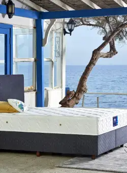 Saltea Blue, Alb, 140x26x200 cm