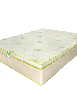 Saltea de pat Ortopedica cu Arcuri Pocket, 90x200 – Aloe Vera Adaptive 4 in 1, Topper detasabil 7 cm Memory, 35 cm, Hotel Range