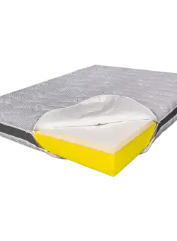 Saltea de pat Ortopedica, din Spuma cu Memorie, 100x200 - Memory 15+5+3, Husa Ioni de Argint, Hotel Range