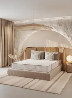 Saltea EKO POCKET cu arcuri, 120x190 cm, H 24 cm, fata vara fata iarna