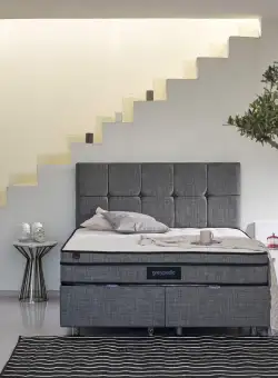 Saltea Greypedic, Alb, 140x27x190 cm