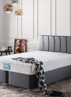 Saltea Hazan, Alb, 140x22x190 cm