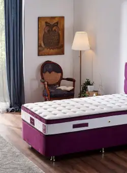 Saltea Violet, Alb, 90x23x190 cm