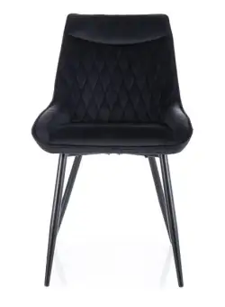 Scaun Agat velvet negru Blu19/negru