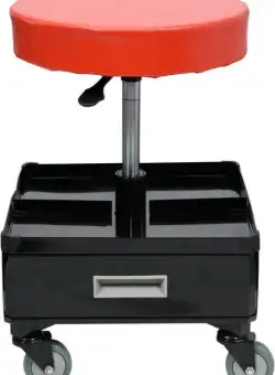 Scaun atelier YATO, reglabil pe inaltime, 3 sertare 380x380x(450-560) mm