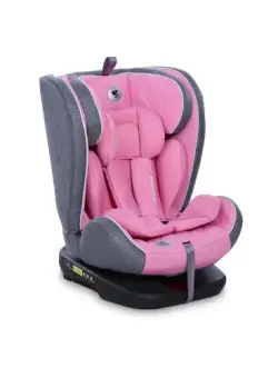 Scaun auto Lorelli Atlas, Isofix, rotativ, 0-36 kg, tetiera reglabila, husa detasabila, pozitie de somn, 4 pozitii de inclinare (Roz)