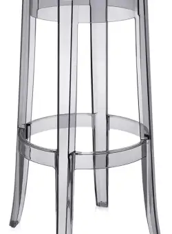 Scaun bar Kartell Charles Ghost 2005 design Philippe Starck h75cm gri transparent