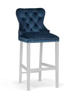 Scaun Bar Madame Bleumarin/Alb BL86