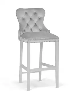 Scaun Bar Madame Gri/Alb BL03