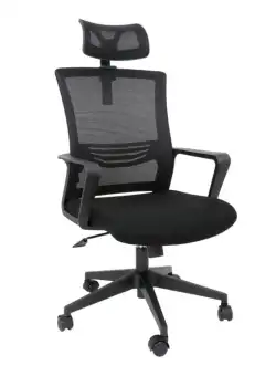 Scaun birou MESH PARIS H, rotativ, reglabil pe inaltime, negru, 58x61x110-120 cm