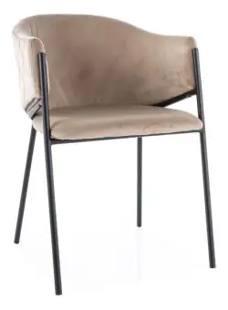 Scaun Bono velvet bej Blu28/negru