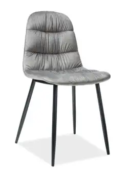 Scaun catifea Vedis gri – H 87 cm