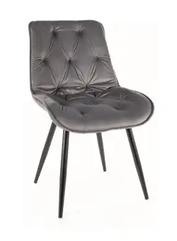 Scaun Cherry II velvet gri/negru Blu14