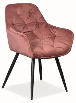 Scaun Cherry velvet roz/negru Blu52