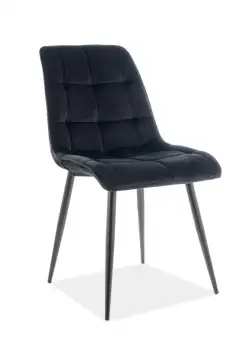 Scaun Chic velvet negru/negru Blu19