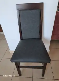 Scaun Color 12 , wenghe si tapiterie gri