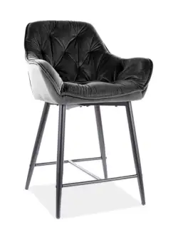 Scaun de bar Cherry velvet H-2 negru Blu19