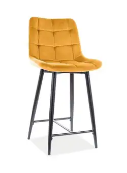 Scaun de bar Chic H-2 Galben/Negru – H92 cm