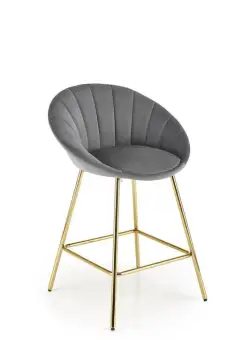 Scaun de bar H-112 velvet gri