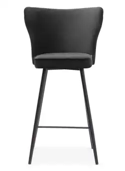 Scaun de bar Modena negru picioare negru - H70 cm
