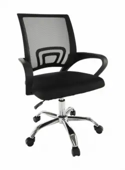 Scaun de birou DEX 2 NEW, cu brate, rotativ, ajustabil, negru, 51x59x88,5 95,5 cm