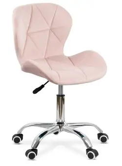 Scaun de birou din catifea rotativ OFF 334 roz