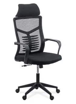 Scaun de birou din mesh respirabil si tetiera OFF 717 negru