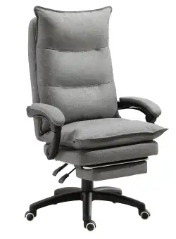 Scaun de birou ergonomic Vinsetto cu inclinare si masaj in 6 Puncte, inaltime reglabila, 70x62x120-130 cm, Gri | Aosom RO