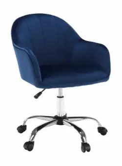 Scaun de birou EROL catifea bleumarin