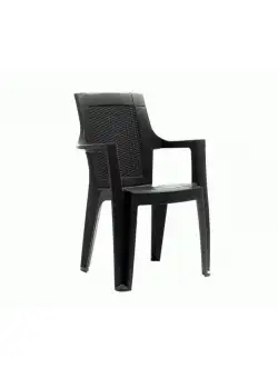 Scaun de gradina ELEGANCE, model ratan, maro, 62x57x88 cm