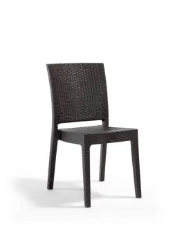 Scaun de gradina NICE, model ratan, maro, 59x44x88 cm