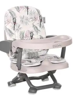 Scaun de masa Lorelli Ego Plus, Booster, pliabil si reglabil, Grey Parrots