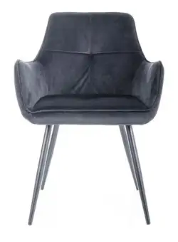 Scaun Grape velvet negru Blu19